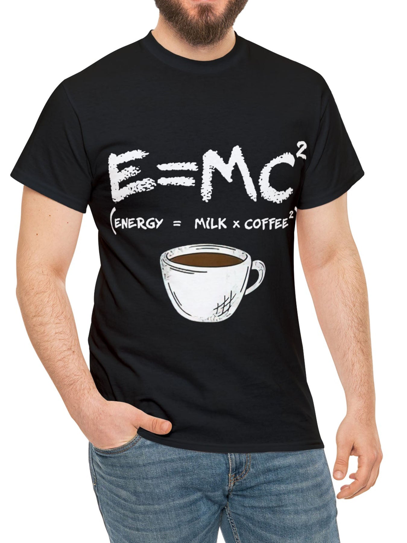 Men's Funny Print T shirt Casual Comfy Crew Neck Tee