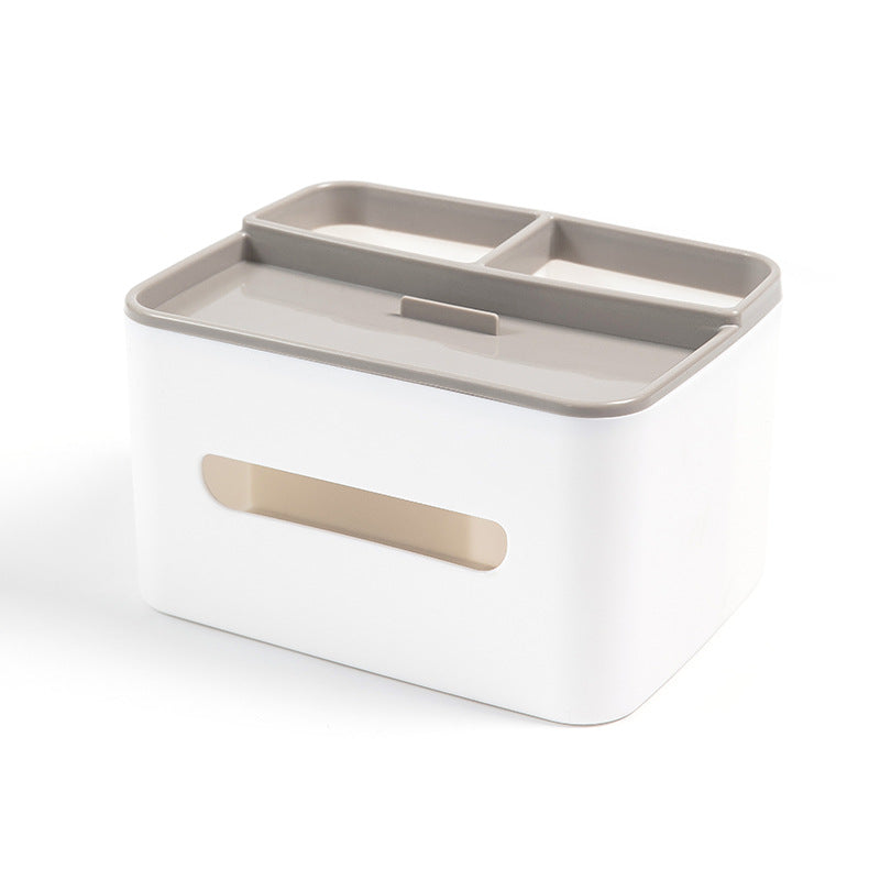 Multifunctional Tissue Box Organize Desktop with Remote Control Paper Storage
