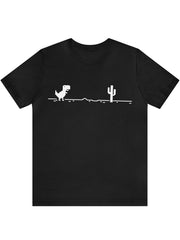 Men's Cartoon Print Short Sleeve Tee Casual Crew Neck T-shirt for Summer