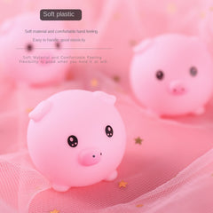 5pcs Soft Pink Pigg Pinch Toy Call Stress Relief Sound Production Toys