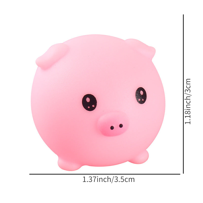 5pcs Soft Pink Pigg Pinch Toy Call Stress Relief Sound Production Toys