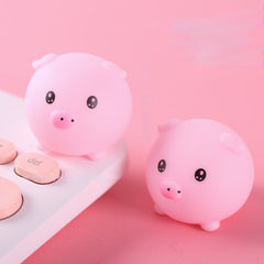 5pcs Soft Pink Pigg Pinch Toy Call Stress Relief Sound Production Toys