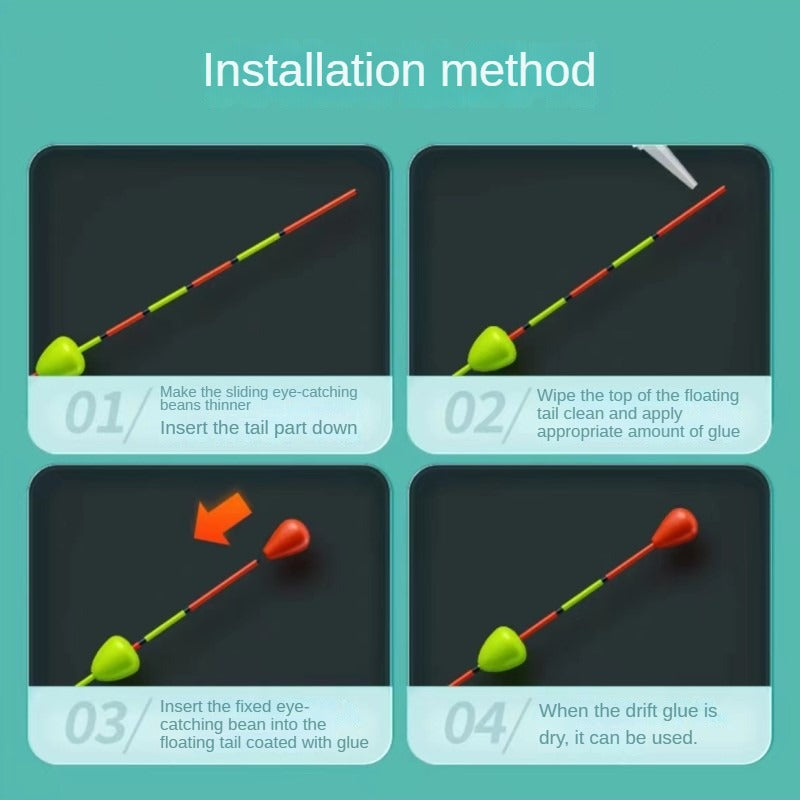 10pcs Rotating Floating Beads Bright Fishing Floats
