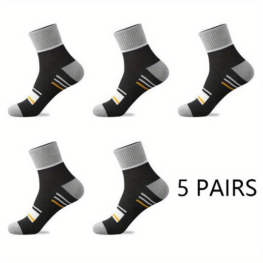 5 Pairs Cotton Low Cut Socks for Men