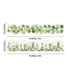 Printed Leaves Border Stickers Chalkboard Bulletin Border For Classroom