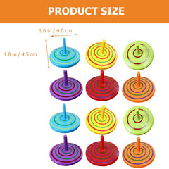 Wooden Gyroscope Toy Classic Spinning Tops Toys for Kids Adult Relief Stress