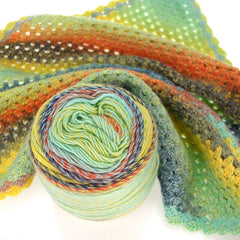 2pcs Rainbow Gradient Wool Yarn for DIY Crochet Knitting Sweaters Blankets