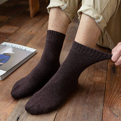 5 Pairs Wool Socks for Men & Women, Warm & Thick Winter Casual Socks
