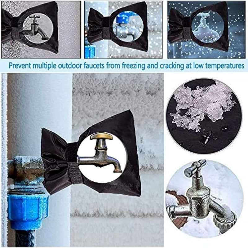4pcs Winter Faucet Antifreeze Protection Cover Pants Outdoor Faucet Cover