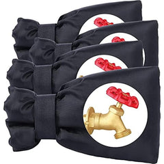 4pcs Winter Faucet Antifreeze Protection Cover Pants Outdoor Faucet Cover