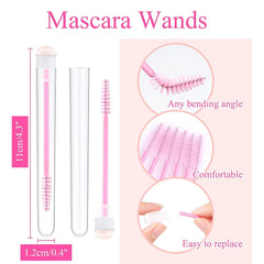 5PCS Mascara Wand Tube Clear Eyelash Extension Brushes