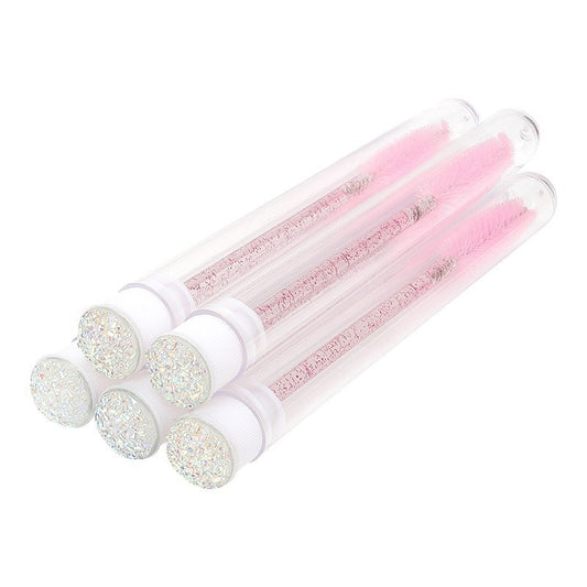5PCS Mascara Wand Tube Clear Eyelash Extension Brushes