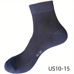 5 Pairs Men's Summer Crew Socks, Breathable & Sweat Absorbing