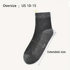 5 Pairs Men's Summer Crew Socks, Breathable & Sweat Absorbing