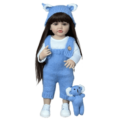 22inch Girl Doll Lifelike Reborn Baby Full Silicone Body Princess Toy