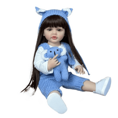 22inch Girl Doll Lifelike Reborn Baby Full Silicone Body Princess Toy