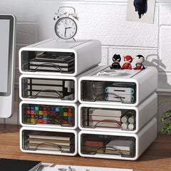 Desktop Storage Box Organizer Drawer Large Capacity Stackable Sundry Container