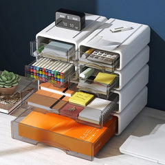 Desktop Storage Box Organizer Drawer Large Capacity Stackable Sundry Container