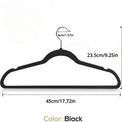 10pcs Velvet Hangers Non Slip Space Saving 360 Rotating