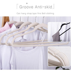 10pcs Velvet Hangers Non Slip Space Saving 360 Rotating