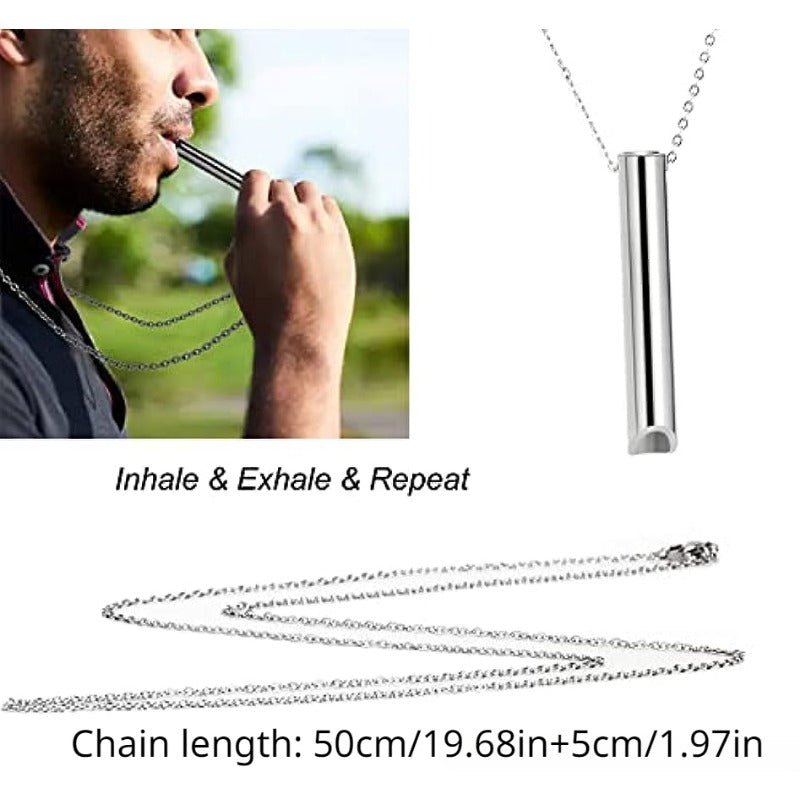 Stress Anxiety Relief Mindful Breathing Necklace