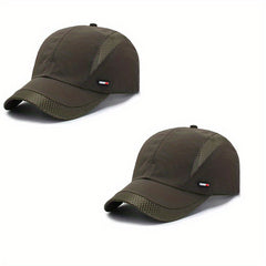 2pcs Men's Breathable Quick Drying Mesh Baseball Cap