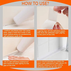 Waterproof Kitchen Bathroom Tape Mold Resistant