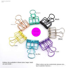 Metal Hollow Long Tail Clips Creative Stationery Office File Test Paper Clip