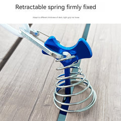 10pcs Camping Tent Ground Pegs Plank Trestle Wind Rope Fishbone Spring Hooks