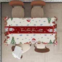 Christmas Theme Tablecloth Waterproof Home Party Decoration