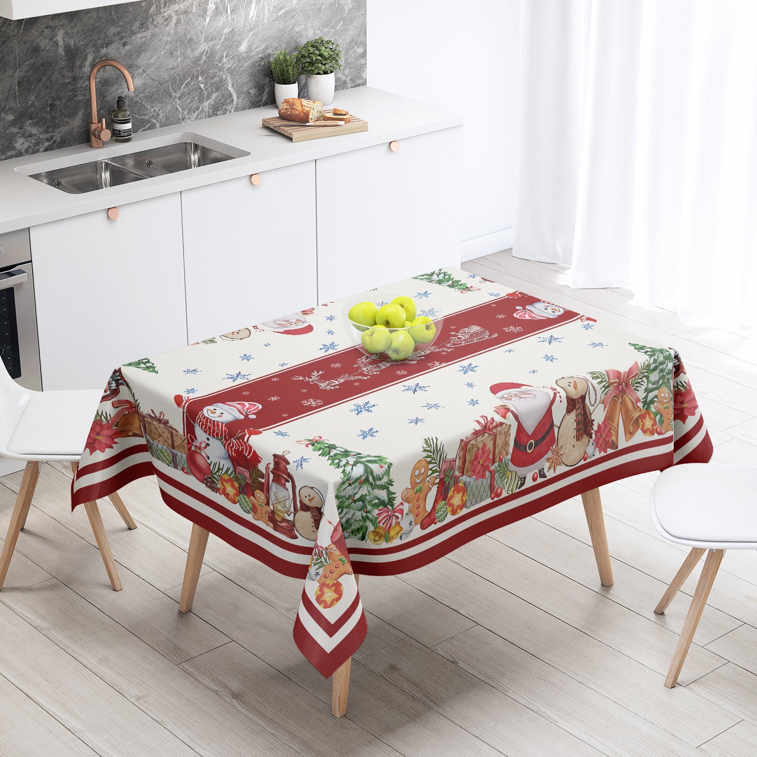 Christmas Theme Tablecloth Waterproof Home Party Decoration