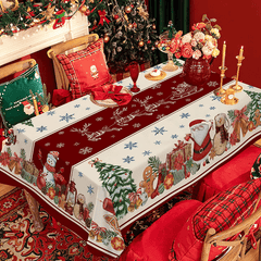 Christmas Theme Tablecloth Waterproof Home Party Decoration