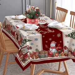 Christmas Theme Tablecloth Waterproof Home Party Decoration