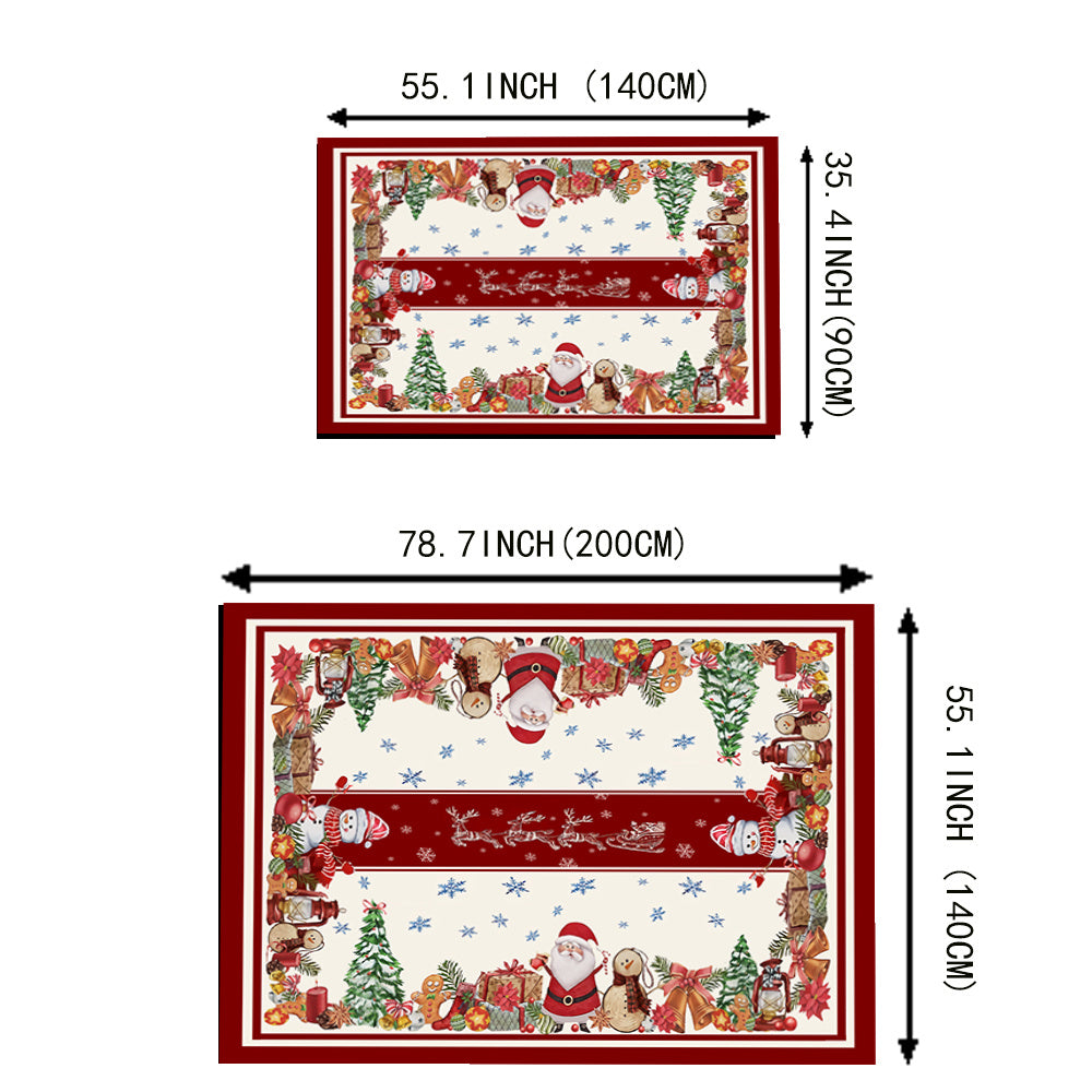 Christmas Theme Tablecloth Waterproof Home Party Decoration