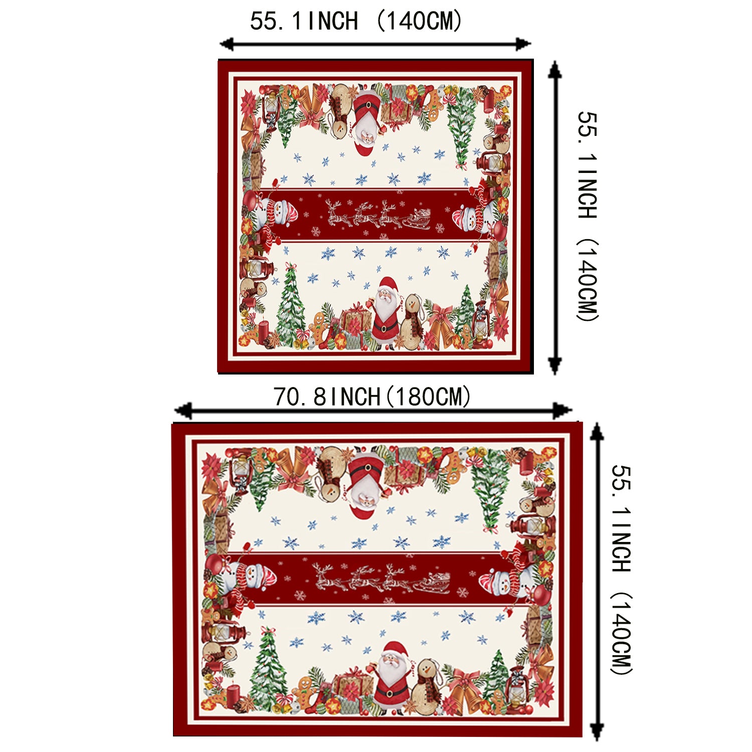 Christmas Theme Tablecloth Waterproof Home Party Decoration