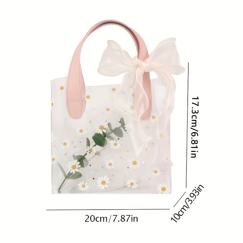 Small Daisy Gift Bag Transparent Creative Packaging Wedding Birthday Supplies