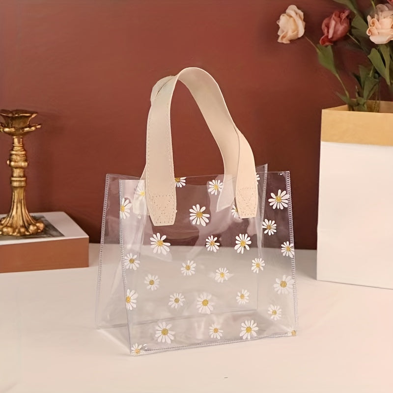Small Daisy Gift Bag Transparent Creative Packaging Wedding Birthday Supplies