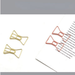 20pcs Mix Colors Bow Tie Paper Clips For Office School Stationery