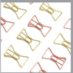 20pcs Mix Colors Bow Tie Paper Clips For Office School Stationery