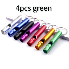 4pcs Aluminum Alloy Survival Whistle for Outdoor Adventures