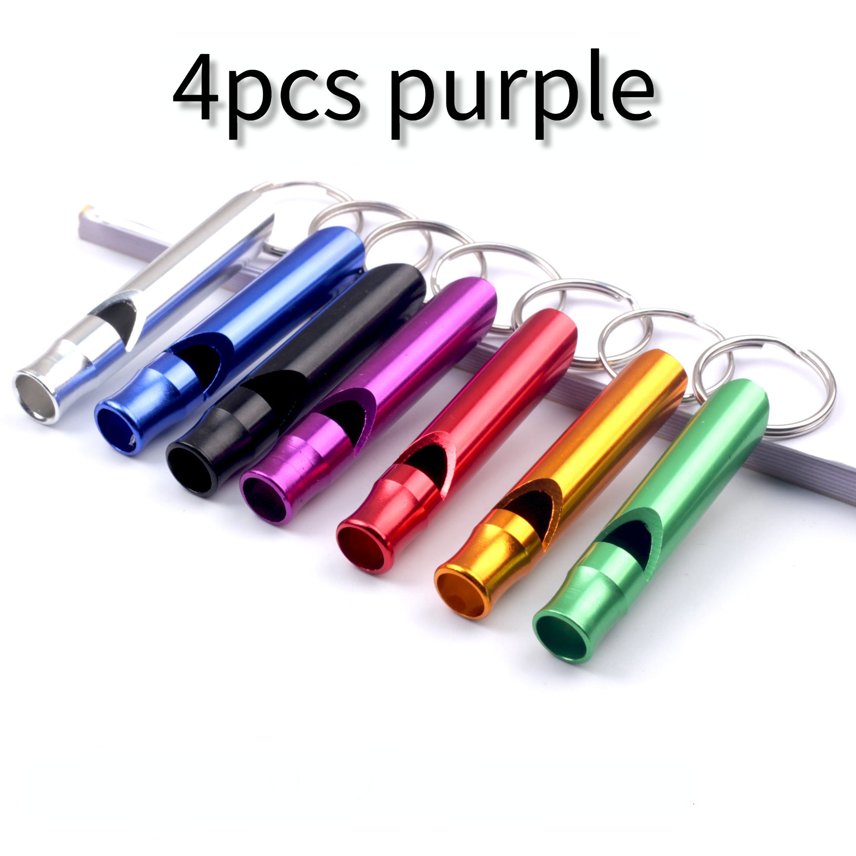 4pcs Aluminum Alloy Survival Whistle for Outdoor Adventures