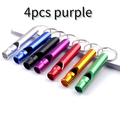 4pcs Aluminum Alloy Survival Whistle for Outdoor Adventures