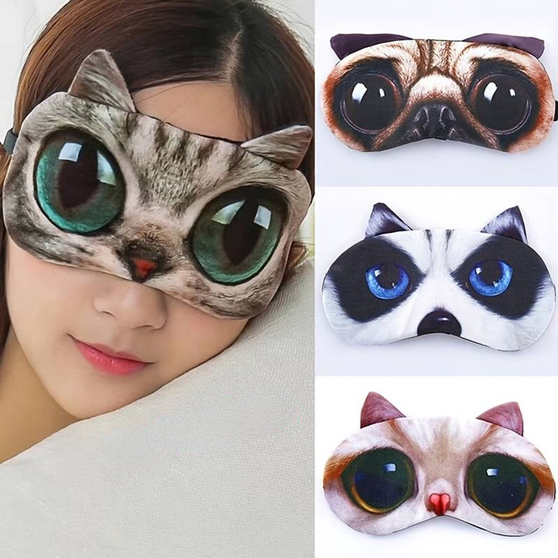3D Cartoon Animal Sleep Mask, Animal Pattern Eye Cover