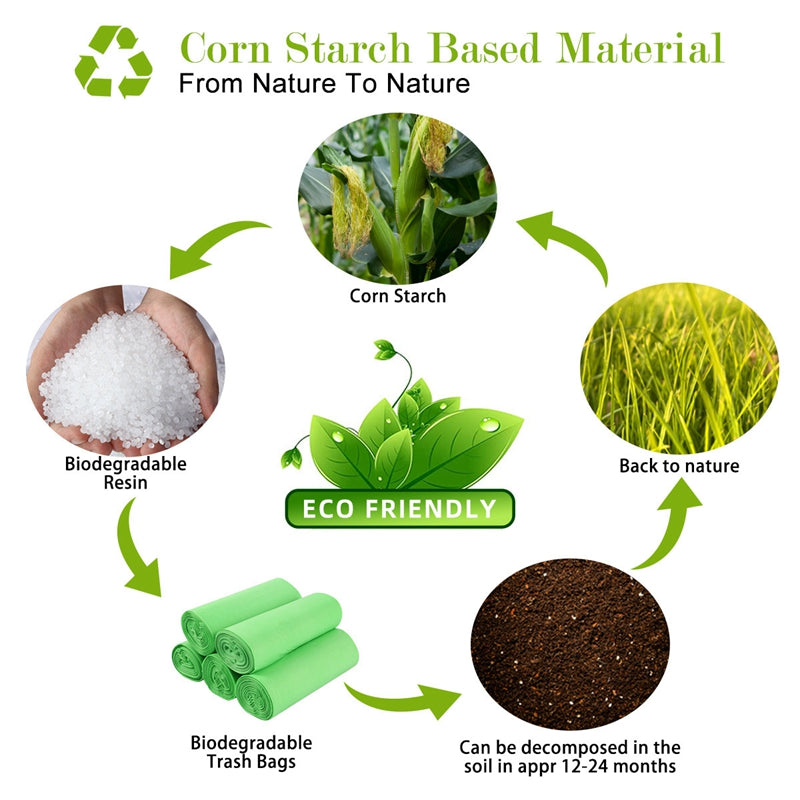 8 Rolls 120pcs Dog Poop Bags Disposable Leak Proof Pet Waste Bags Scented Refill