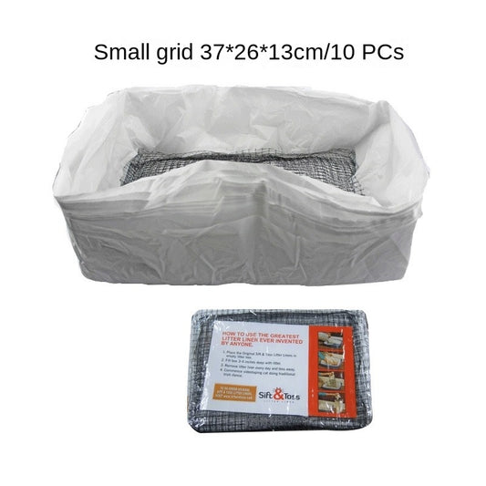 10pcs Cat Feces Filter Net Reusable Plastic Cat Sifting Litter Pan Liners