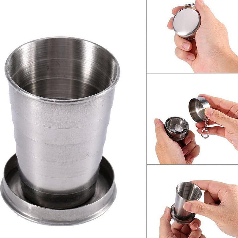Portable Telescopic Folding Cup 304 Stainless Steel