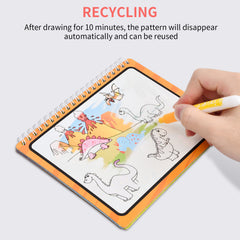 2pcs Water Drawing Book with Reusable Pen Dinosaurs & Animals