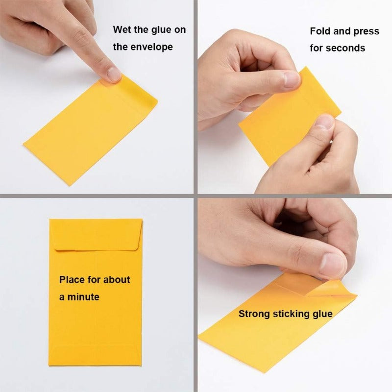 20pcs Multicolor Coin Envelopes Self Adhesive Mini Envelopes for Small Items