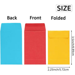 20pcs Multicolor Coin Envelopes Self Adhesive Mini Envelopes for Small Items