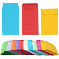 20pcs Multicolor Coin Envelopes Self Adhesive Mini Envelopes for Small Items